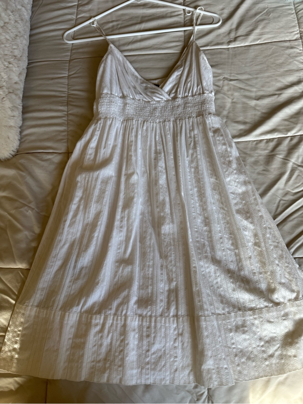 BCBG White Spaghetti-Strap Mini Dress size 2